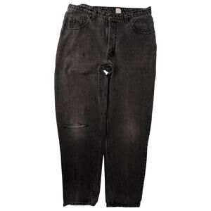 Levis 560 Loose Fit Jeans Mens 38x32 Black Wash Tapered Leg Denim